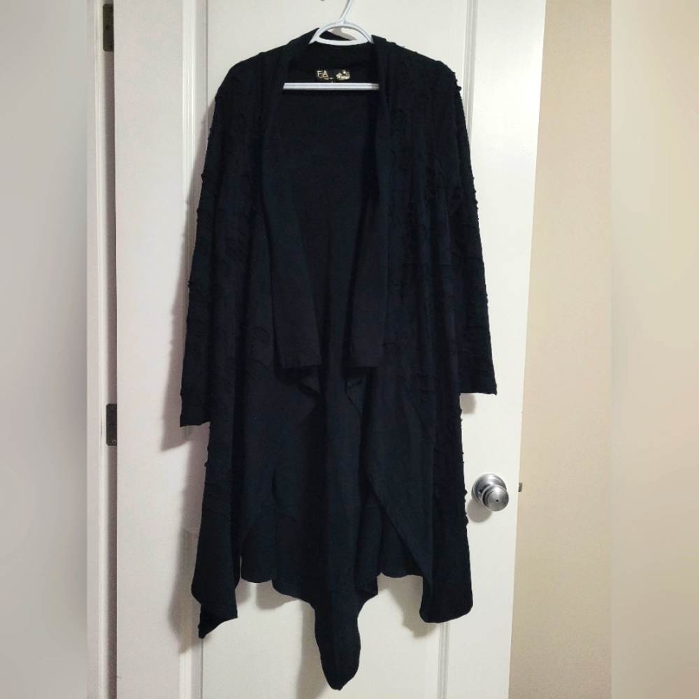 Fia Fashion  Long Open Cardigan size medium-large Made in Greece
